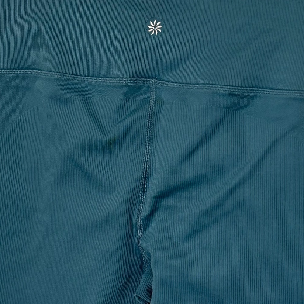 Athleta Aurora Ribbed Seamless Leggings Teal XL - Picture 7 of 9